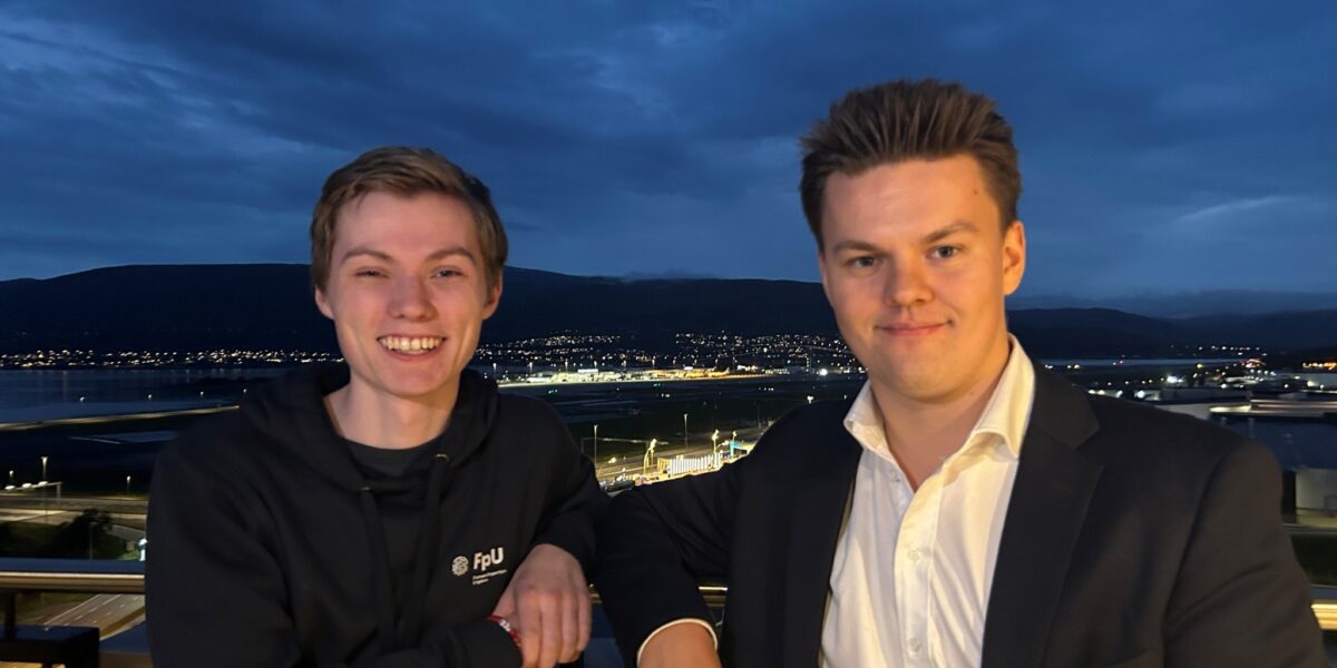 FpU vant skolevalget både i Tromsø og Troms. Her er debattantene Erling Salberg og Ånund Rysstad Lien.