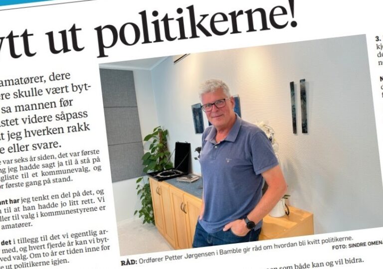 Lenke til artikkel om Bytt ut politikerne !