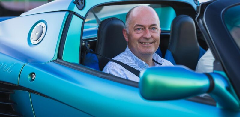 Morten Stordalen i en Lotus Elise S2