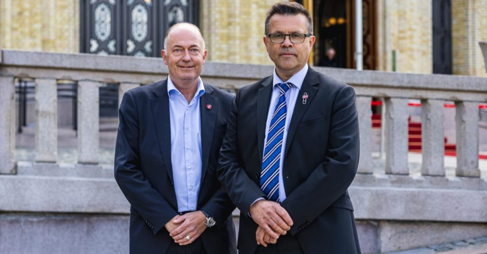 Fremskrittspartiets transportfraksjon Morten Stordalen og Frank Sve
